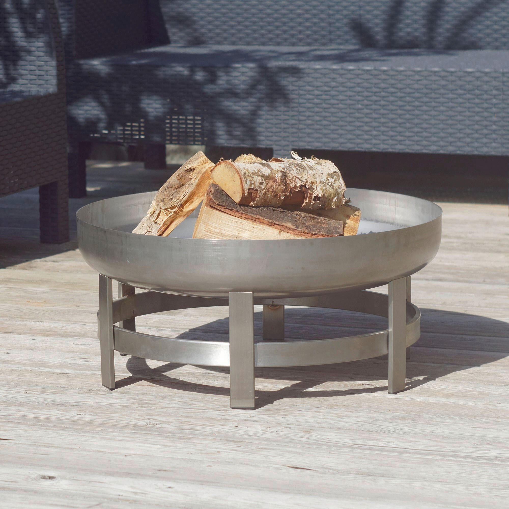 XXXLutz Feuerschale Svenskav Flame XXL 2521 Edelstahl 63x28x63 cm