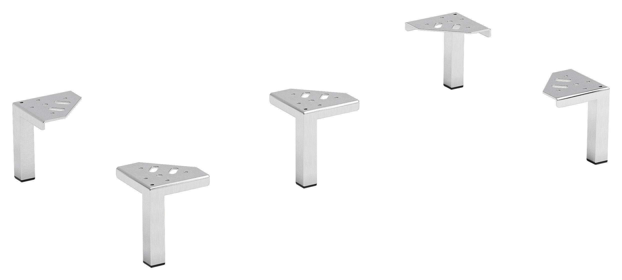 FUßSET 11,5/13/11,5 cm  - Silberfarben, Design, Metall (11,5/13/11,5cm) - Xora