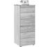KOMMODE Wildeiche furniert, teilmassiv Eichefarben - Chromfarben/Eichefarben, Design, Holz/Kunststoff (42/107/39cm)