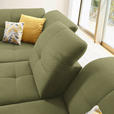 ECKSOFA in Chenille Olivgrün  240/308 cm  - Schwarz/Olivgrün, Design, Textil/Metall (240/308cm) - Xora