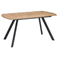 ESSTISCH in Metall, Holzwerkstoff 160-200/90/75 cm  - Schwarz/Eiche Artisan, KONVENTIONELL, Holzwerkstoff/Metall (160-200/90/75cm) - MID.YOU