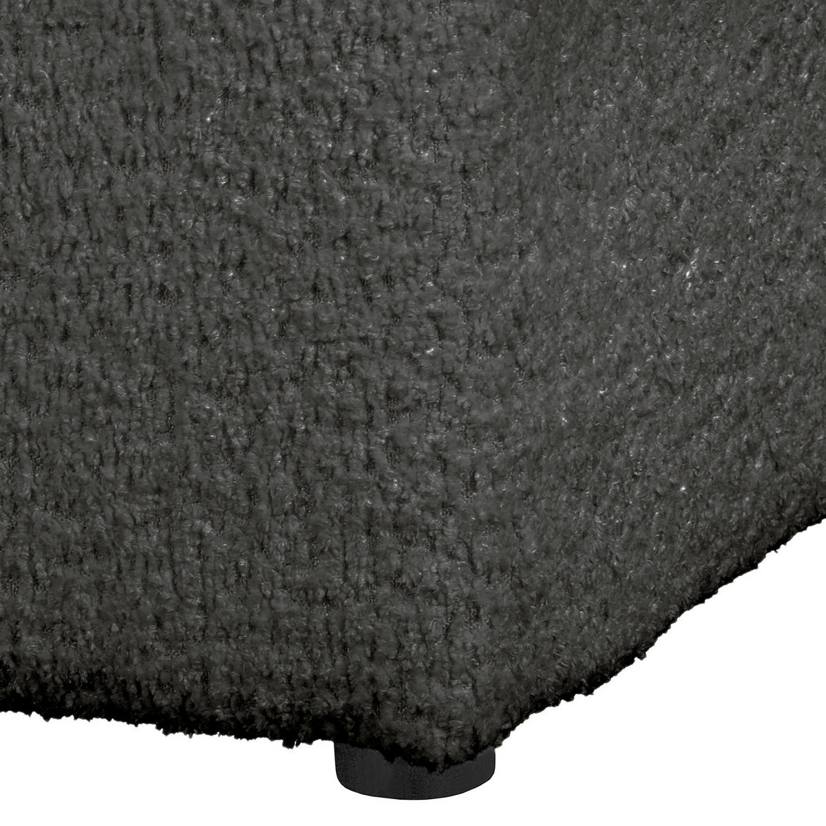 ECKSOFA Naomi in Chenille Anthrazit Rückenkissen  284/243 cm  - Anthrazit/Schwarz, Design, Kunststoff/Textil (284/243cm) - P & B