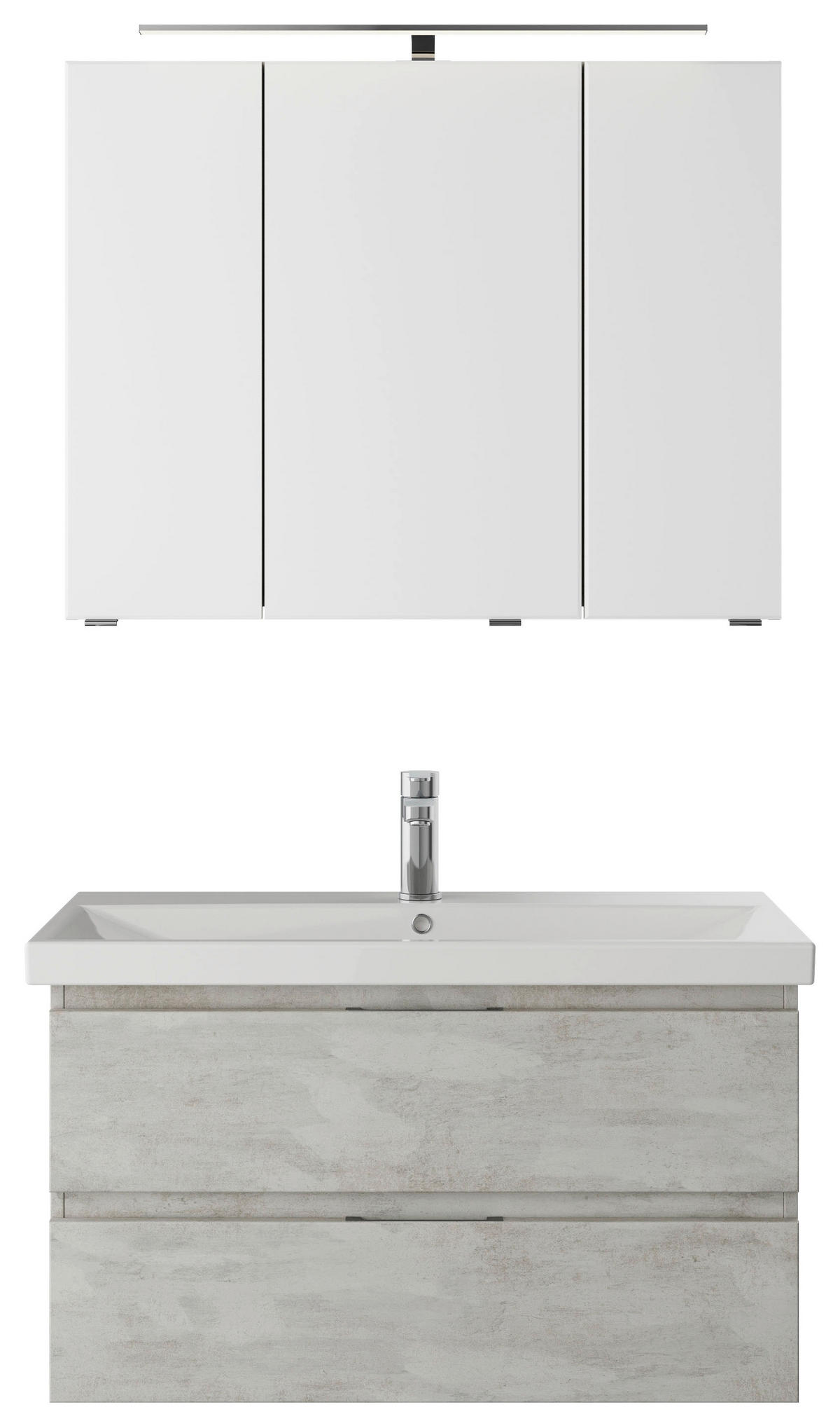 BADEZIMMER  in 90 cm  - Weiß/Grau, KONVENTIONELL, Holzwerkstoff (90cm) - Pelipal