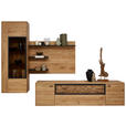 WOHNWAND  in Wildeiche  293,8/207,1/45,2 cm  - Wildeiche/Graphitfarben, Natur, Glas/Holz (293,8/207,1/45,2cm) - Valnatura