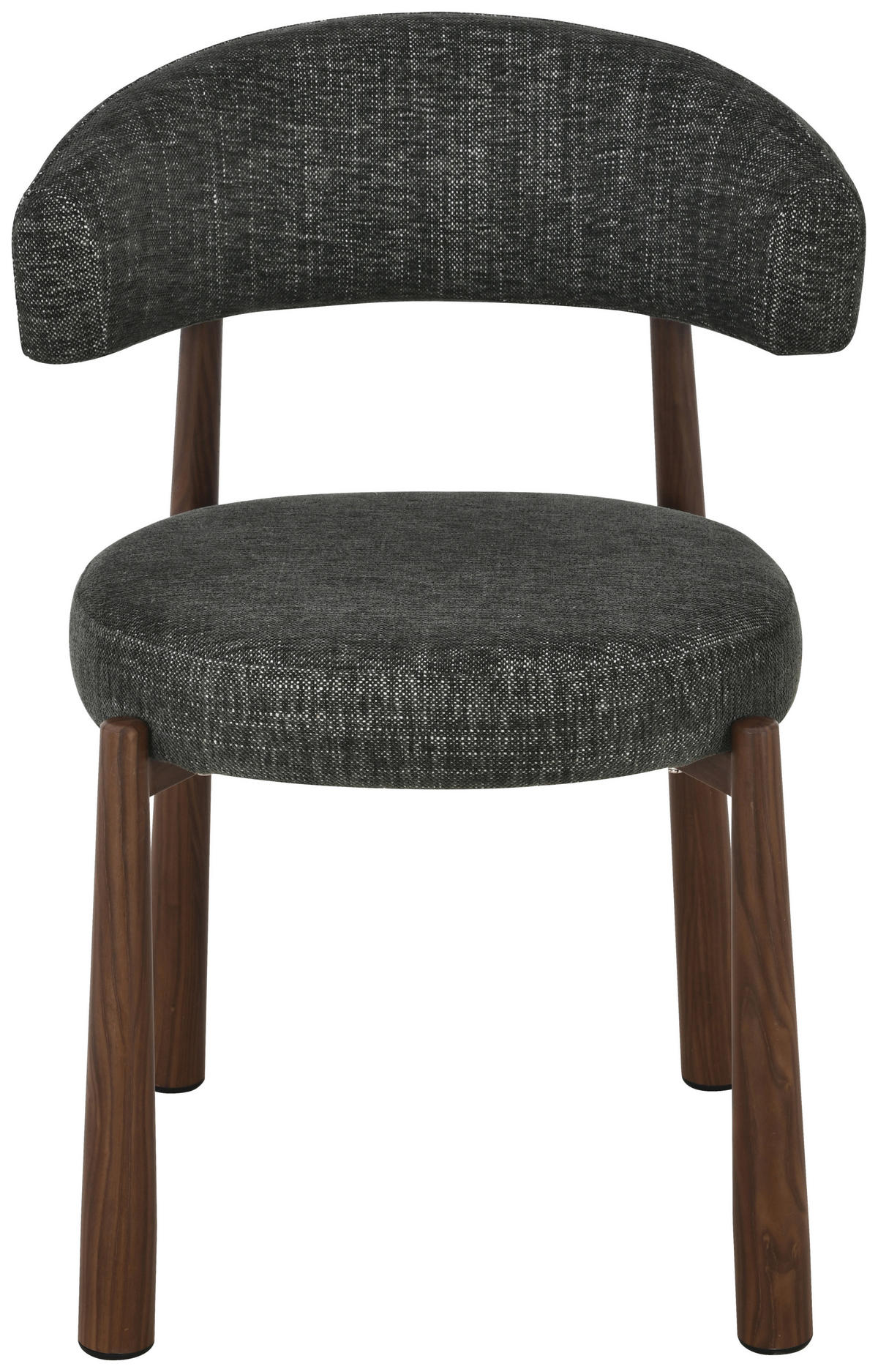 STUHL   Leinenoptik  Grau  - Walnussfarben/Grau, MODERN, Holz/Textil (47/81/50cm) - Livetastic