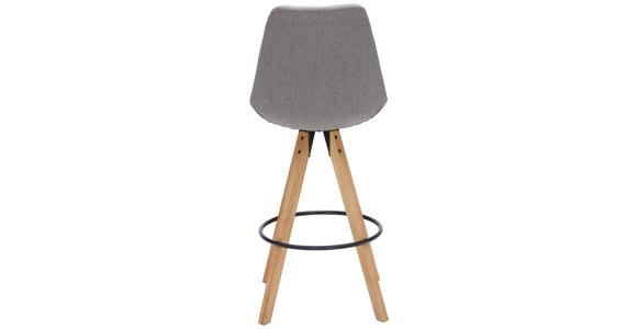 BARHOCKER in Eichefarben, Hellgrau  - Eichefarben/Hellgrau, Design, Holz/Textil (49/113,5/56cm) - Carryhome