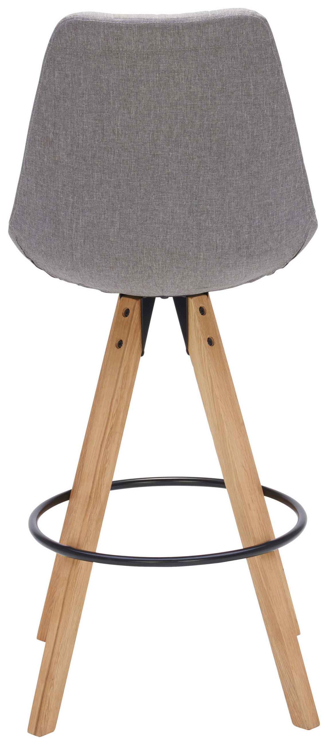 BARHOCKER in Eichefarben, Hellgrau  - Eichefarben/Hellgrau, Design, Holz/Textil (49/113,5/56cm) - Carryhome