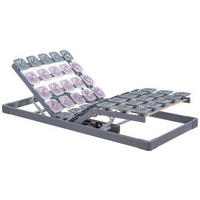 TELLERLATTENROST PREMIUM FLEX 2000 90/200 cm Kopfteil, Fußteil verstellbar, Buche  - Schieferfarben, Basics, Holz (90/200cm) - Tempur