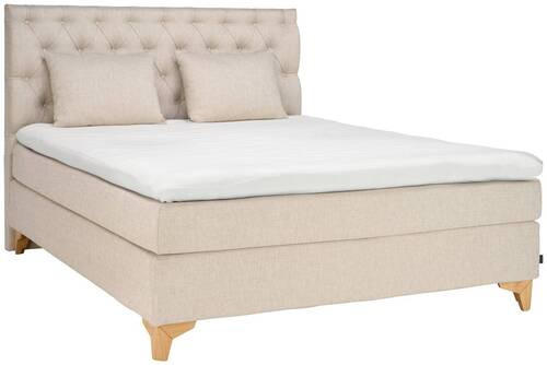 BOXSPRINGBETT 180/200 cm  in Naturfarben  - Naturfarben, KONVENTIONELL, Holz/Textil (180/200cm) - Jensen