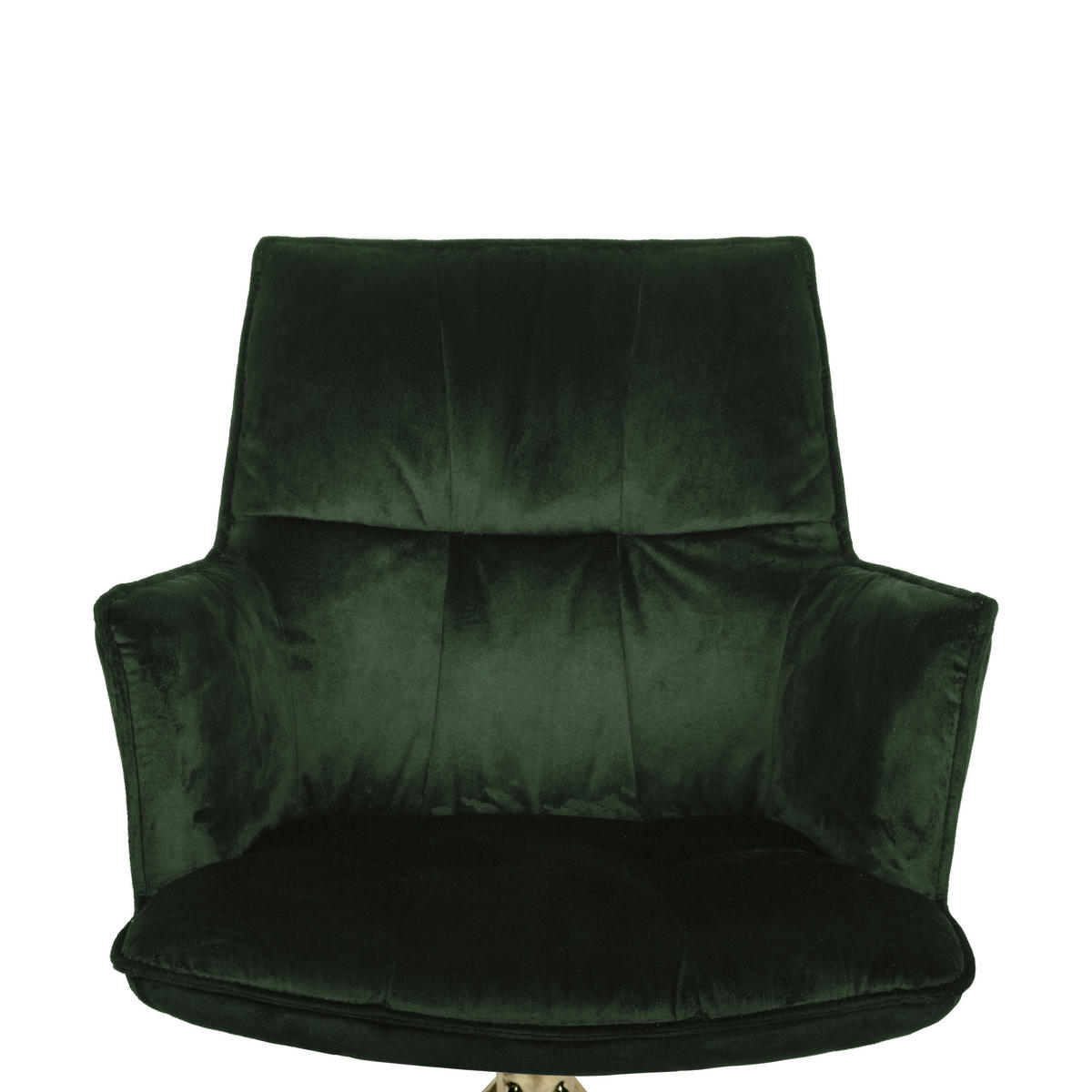 ARMLEHNSTUHL  in Edelstahl Samt  - Goldfarben/Grün, Design, Textil/Metall (59/89,5/63cm) - Novel