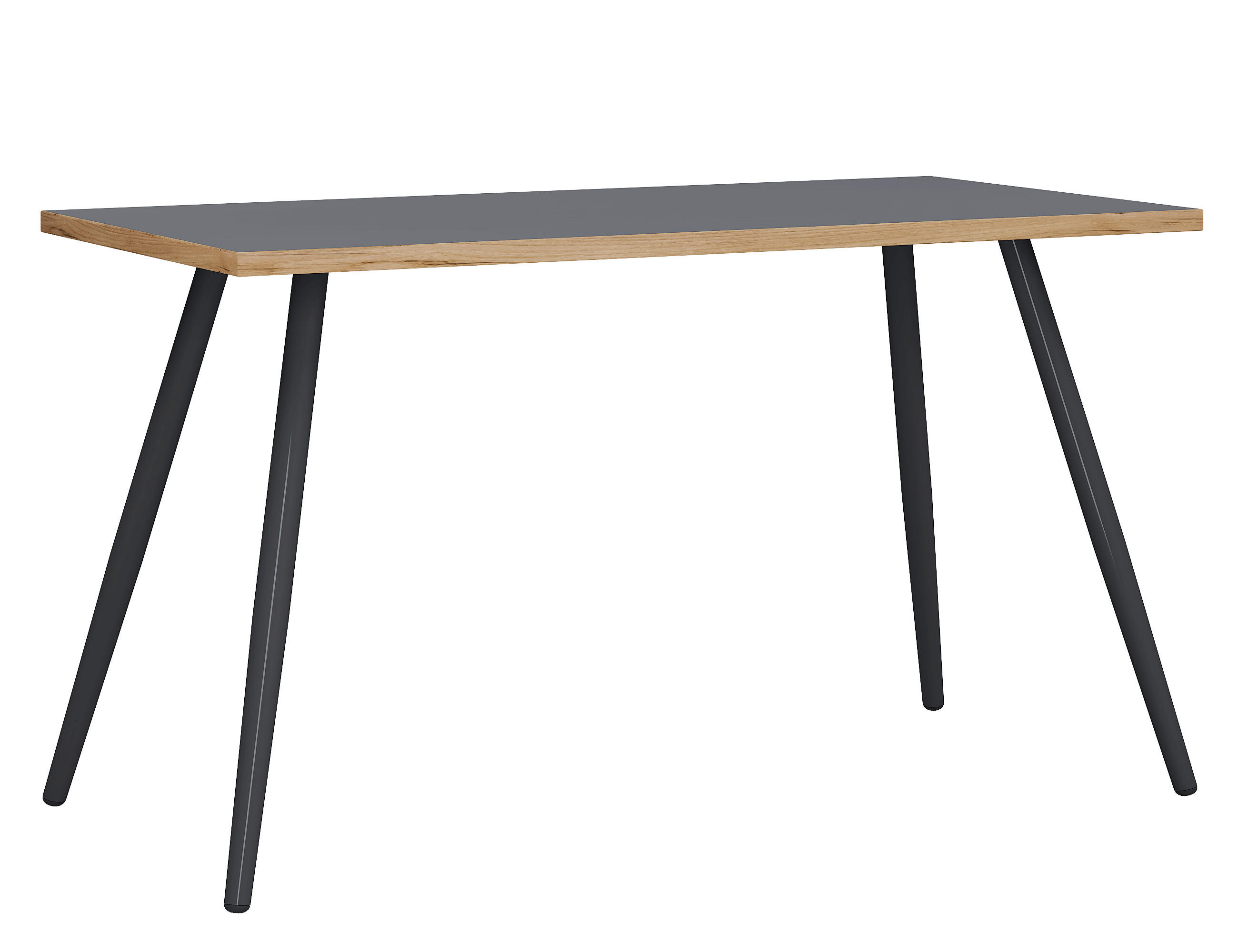 SCHREIBTISCH 138/80/70 cm Anthrazit, Honigeiche  - Honigeiche/Anthrazit, Design, Holzwerkstoff/Metall (138/80/70cm) - P & B