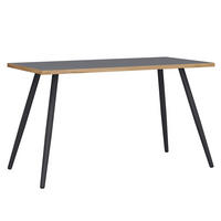 SCHREIBTISCH 138/80/70 cm Anthrazit, Honigeiche  - Honigeiche/Anthrazit, Design, Holzwerkstoff/Metall (138/80/70cm) - P & B