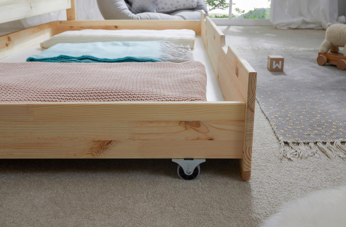 HAUSBETT 80/160 cm Naturfarben  - Naturfarben, Modern, Holz/Textil (80/160cm) - MID.YOU