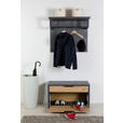 GARDEROBENBANK  in 85,1/52,3/35,3 cm  - Schieferfarben/Schwarz, Design, Kunststoff/Metall (85,1/52,3/35,3cm) - Carryhome