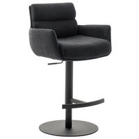 BARHOCKER in Metall, Textil Anthrazit  - Anthrazit/Schwarz, Design, Textil/Metall (54/84/52cm) - Dieter Knoll