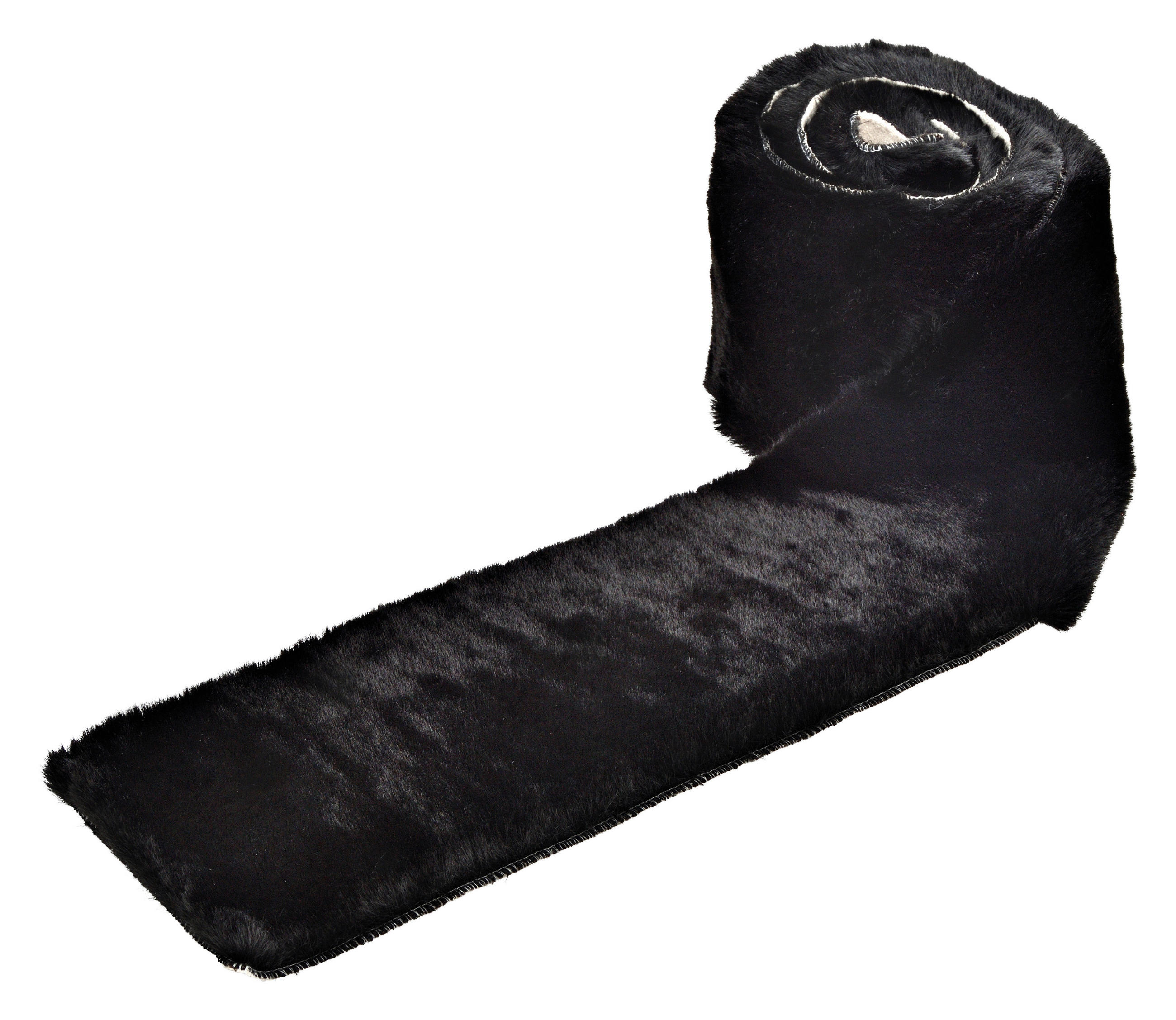 TISCHLÄUFER  - Schwarz, Basics, Kunststoff/Fell (160/200/15cm) - X-Mas