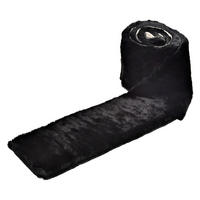 TISCHLÄUFER  - Schwarz, Basics, Kunststoff/Fell (160/200/15cm) - X-Mas