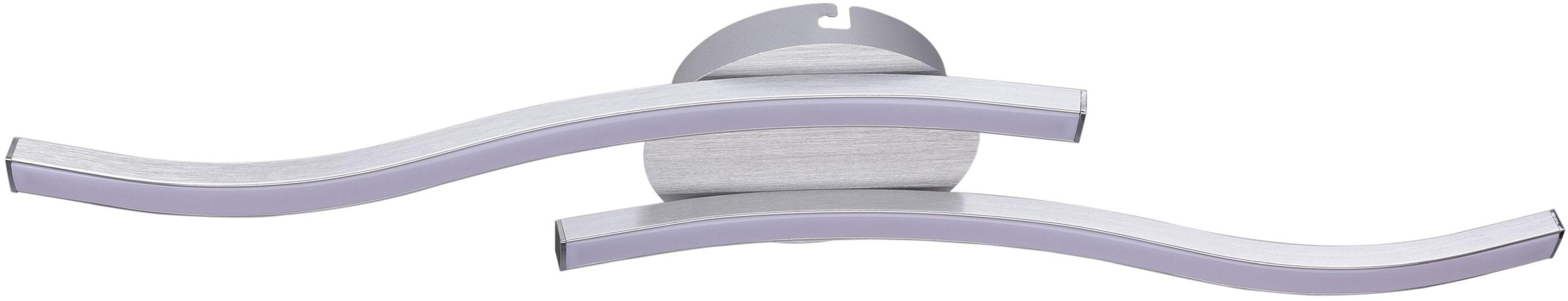 LED-DECKENLEUCHTE 5.1 W    55,5/12/7 cm  - Silberfarben, Basics, Kunststoff/Metall (55,5/12/7cm) - Novel