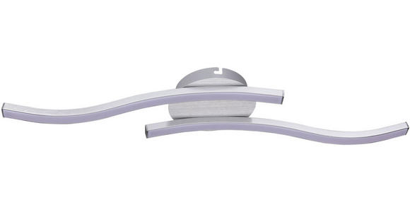 LED-DECKENLEUCHTE 55,5/12/7 cm - Silberfarben, Basics, Kunststoff/Metall (55,5/12/7cm) - Novel
