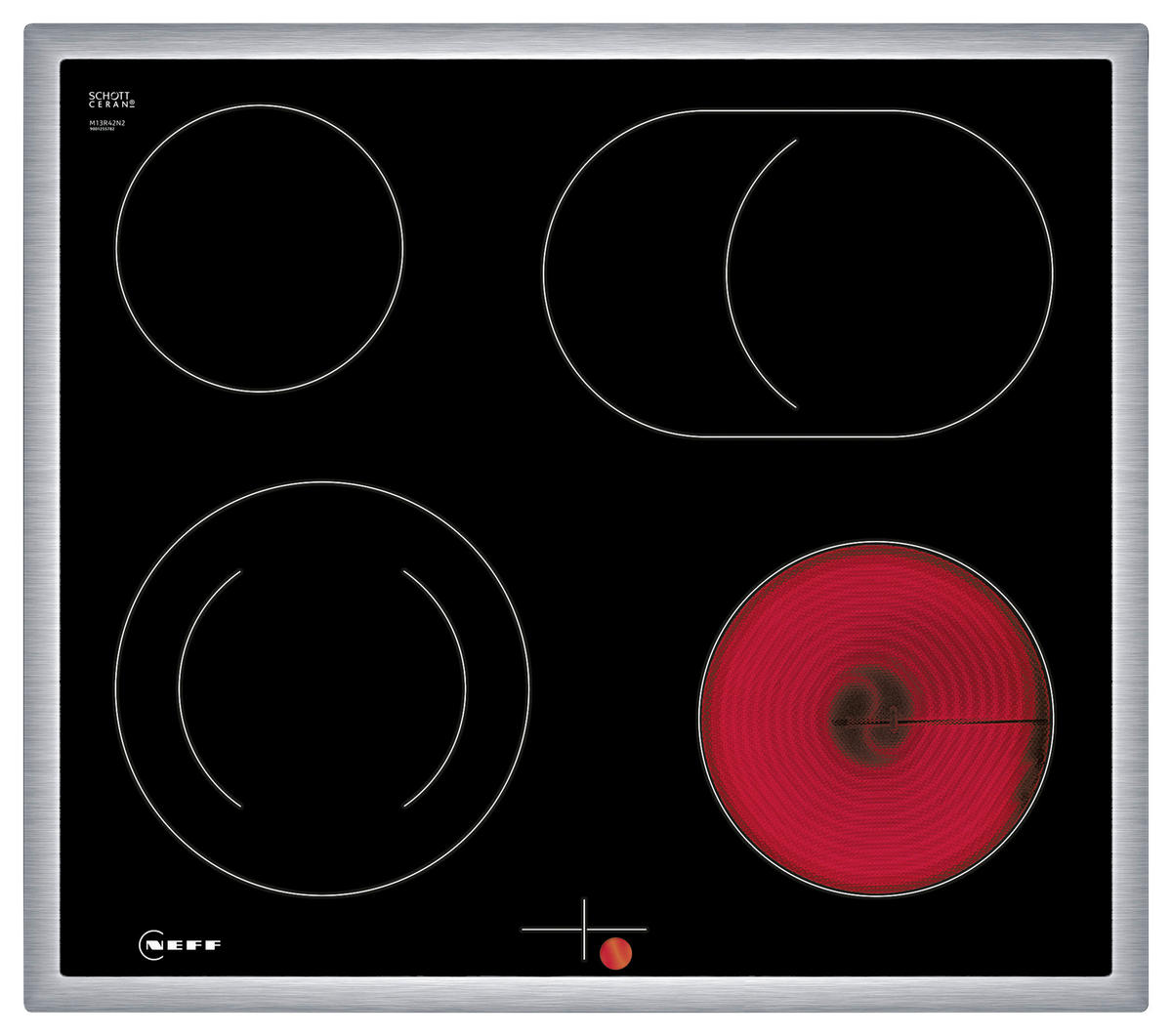 HERDSET EX4B0  - Edelstahlfarben/Schwarz, Basics, Glas/Metall (59,4/59,5/54,8cm) - Neff