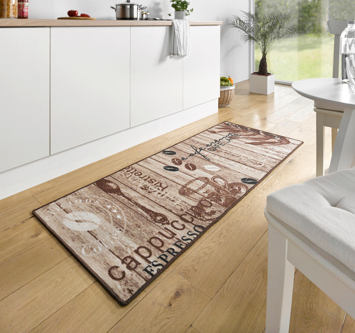 Chic: Küchenläufer (rechteckig 67/180 cm Loop Mokka, Creme  - Creme/Mokka, Design, Kunststoff/Textil (67/180cm) - Hanse Home