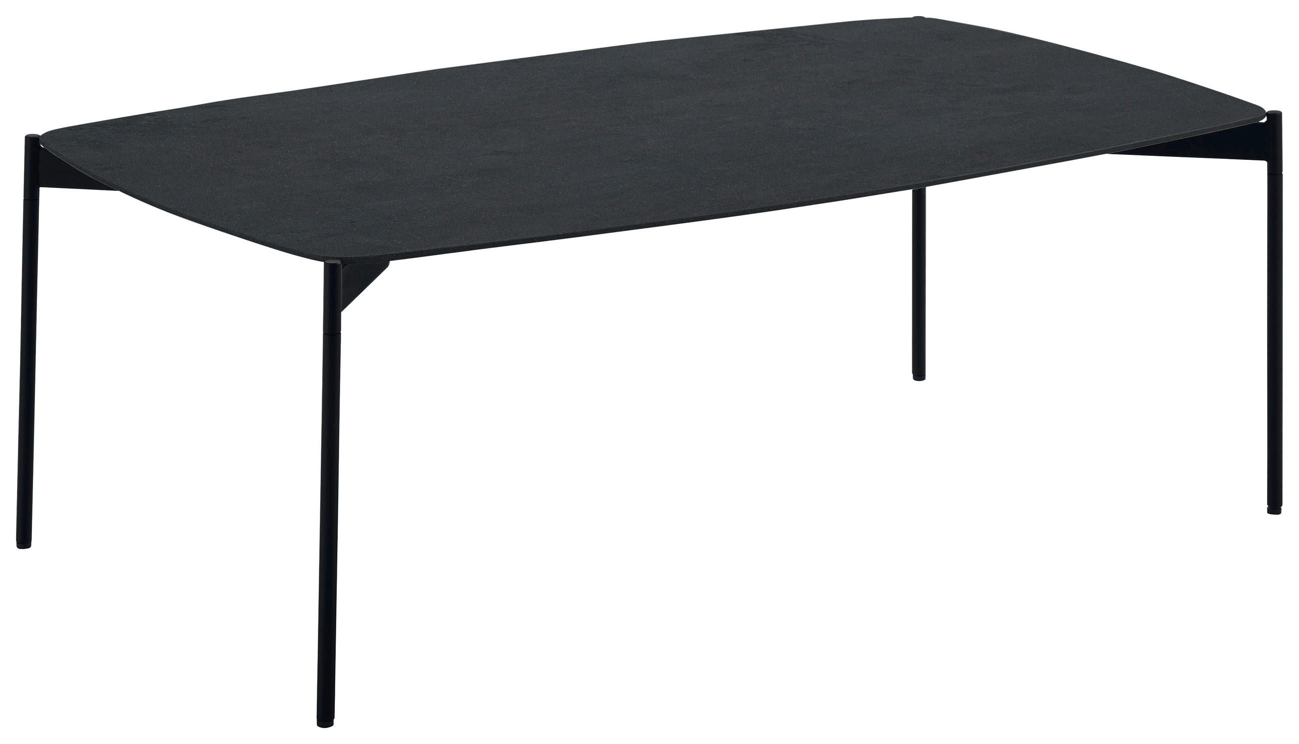 COUCHTISCH 116/70/42 cm rechteckig Grau, Schwarz  - Schwarz/Grau, Design, Keramik/Metall (116/70/42cm) - Venjakob