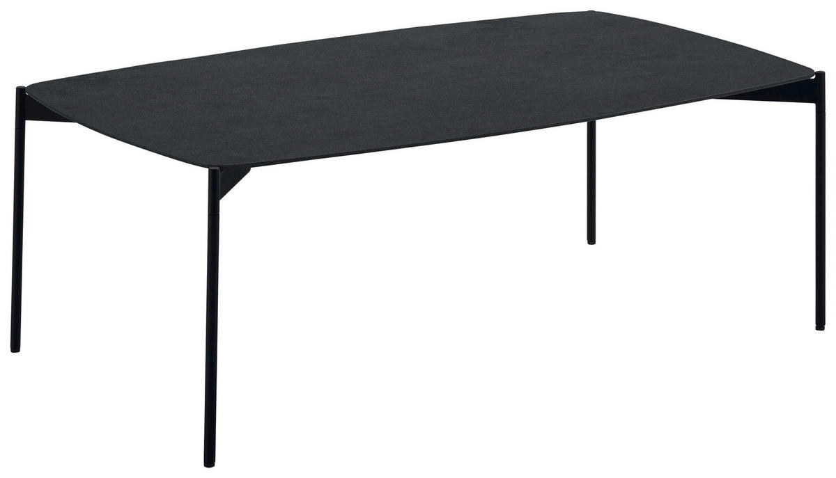 COUCHTISCH 116/70/42 cm rechteckig Grau, Schwarz  - Schwarz/Grau, Design, Keramik/Metall (116/70/42cm) - Venjakob