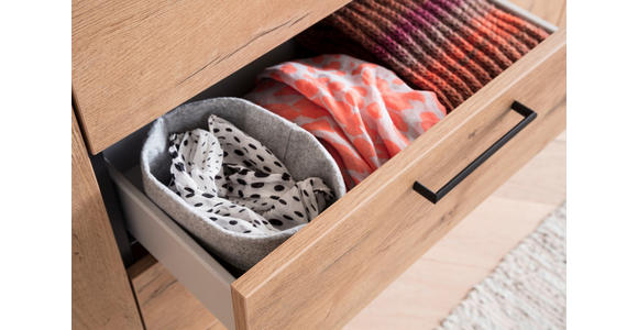 GARDEROBE 2-teilig in 180/195/38 cm - Eichefarben/Anthrazit, KONVENTIONELL, Holzwerkstoff (180/195/38cm) - Moderano