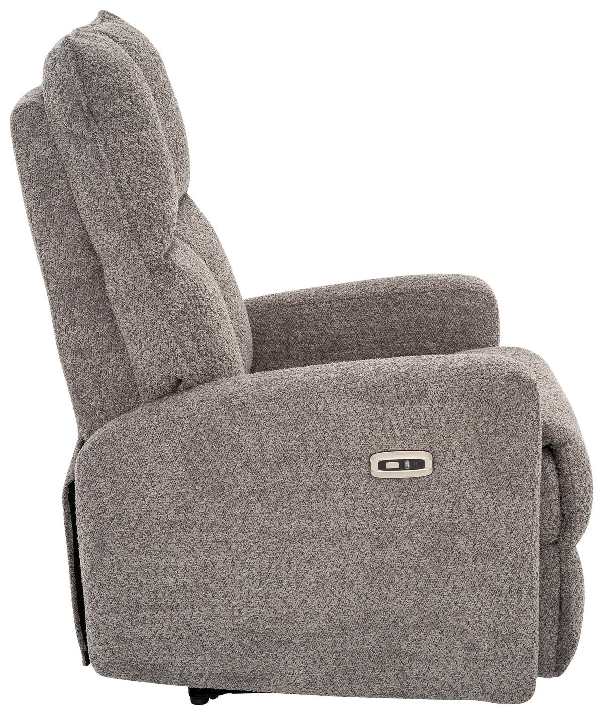 RELAXFÅTÖLJ i metall, textil grafitfärgad  - grafitfärgad/svart, Design, metall/textil (75/110/88cm) - Livetastic