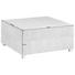 HOCKER Webstoff Hellgrau - Hellgrau/Alufarben, Design, Kunststoff/Textil (93/42/93cm) - Carryhome