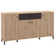 SIDEBOARD  in 170/90/40 cm  - Schwarz/Eiche Artisan, Basics, Holzwerkstoff/Kunststoff (170/90/40cm) - Carryhome