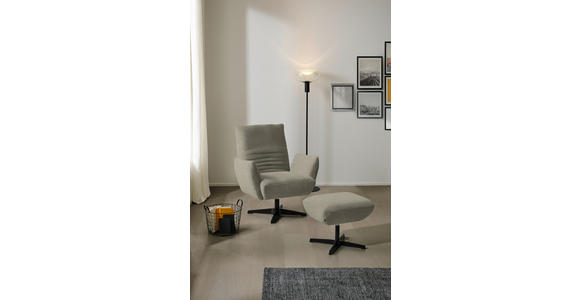 SESSEL in Teddystoff Graubraun  - Graubraun/Schwarz, Design, Textil/Metall (60/94/86cm) - Dieter Knoll