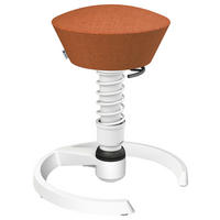 BÜROHOCKER Wollmischung mel. Orange, Rot, Weiß  - Rot/Orange, Basics, Textil/Metall (55/45,66/55cm) - Aeris