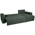 ECKSOFA inkl. Funktion Waldgrün Cord  - Waldgrün/Schwarz, Design, Kunststoff/Textil (248/146cm) - Xora