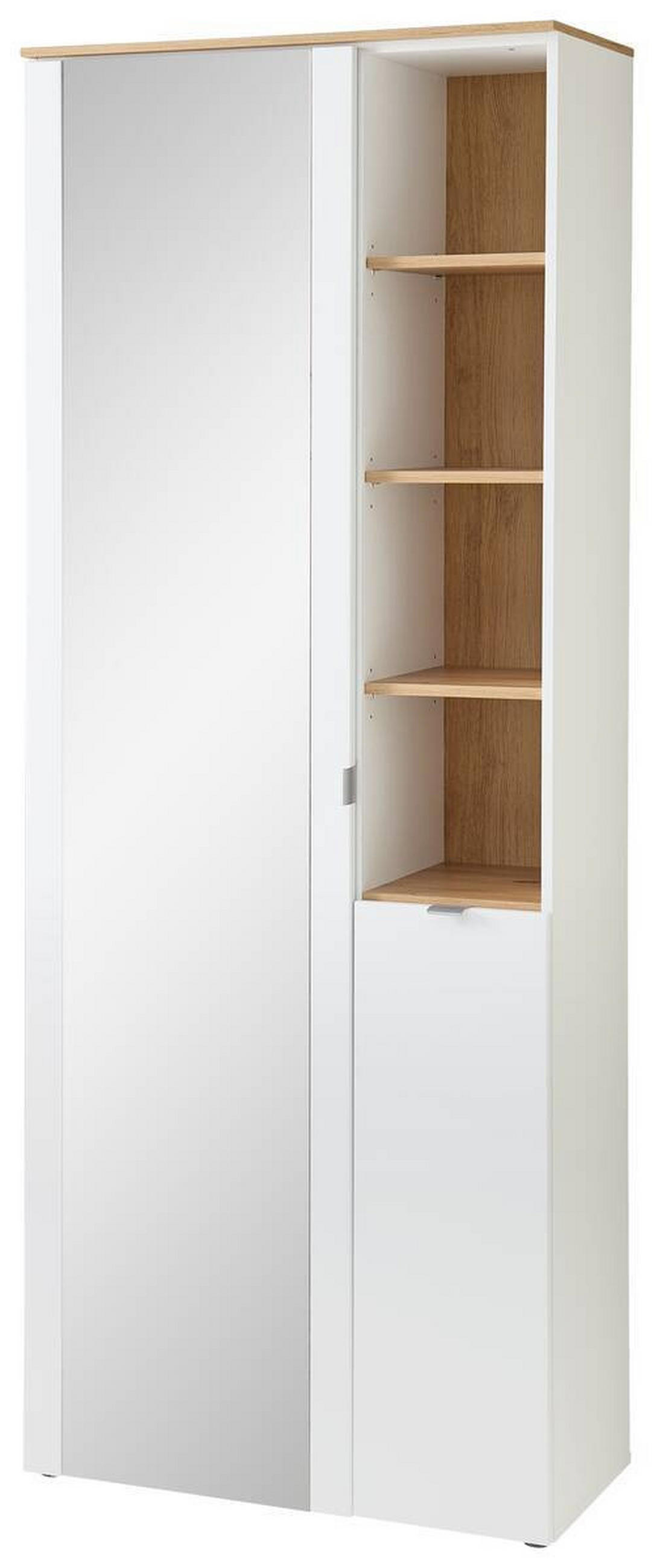 SKŘÍŇ NA ODĚV, bílá, dub artisan, 78/202/38 cm - bílá/barvy stříbra, Design, kov/kompozitní dřevo (78/202/38cm) - Xora
