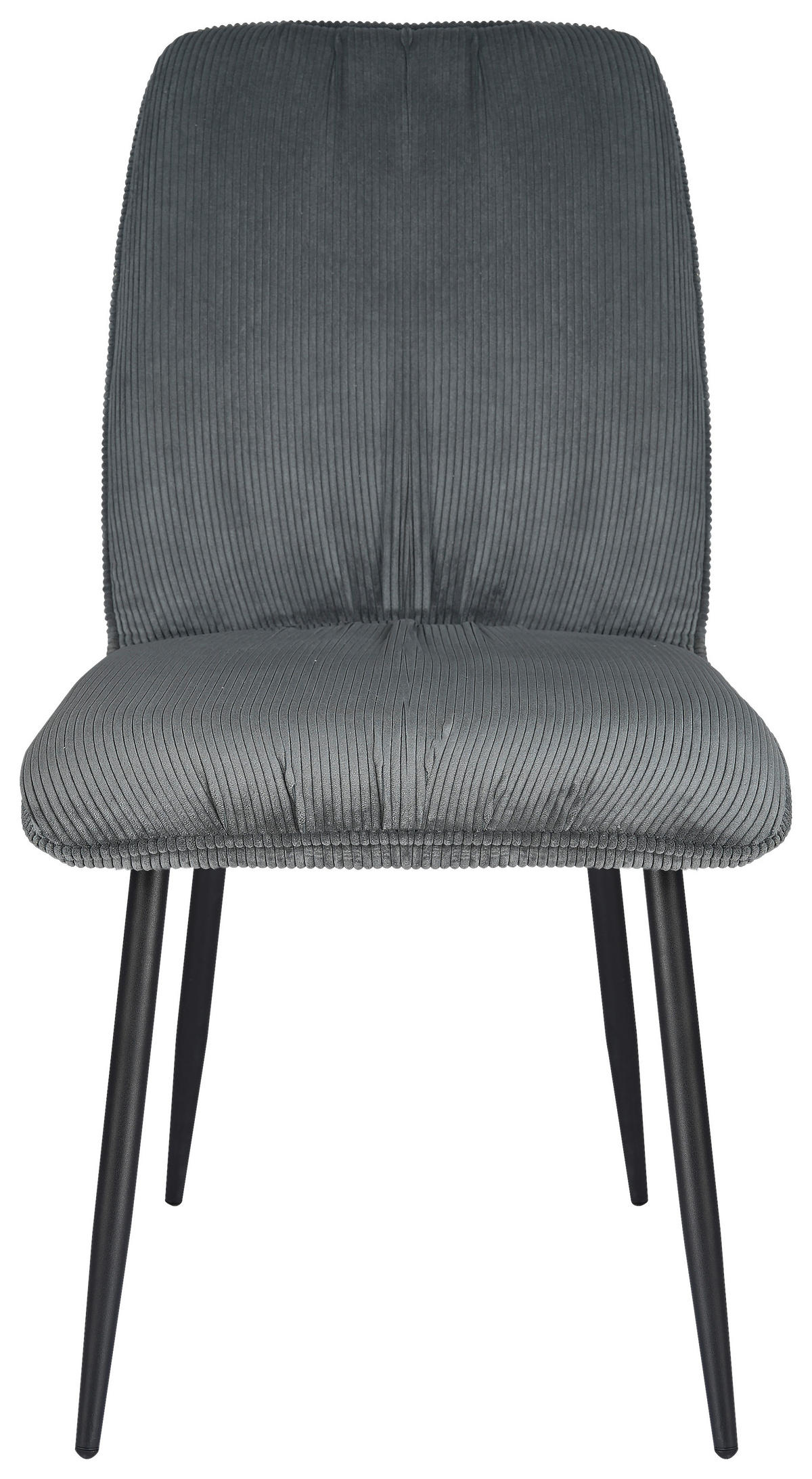 STUHL   Cord  Schwarz, Dunkelgrau  - Dunkelgrau/Schwarz, Design, Textil/Metall (49/90/61cm) - Stylife