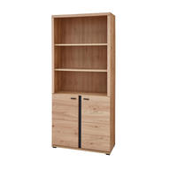 AKTENSCHRANK Schwarz, Eschefarben, Eiche Artisan  - Eschefarben/Schwarz, MODERN, Holzwerkstoff (90/203/38cm) - MID.YOU