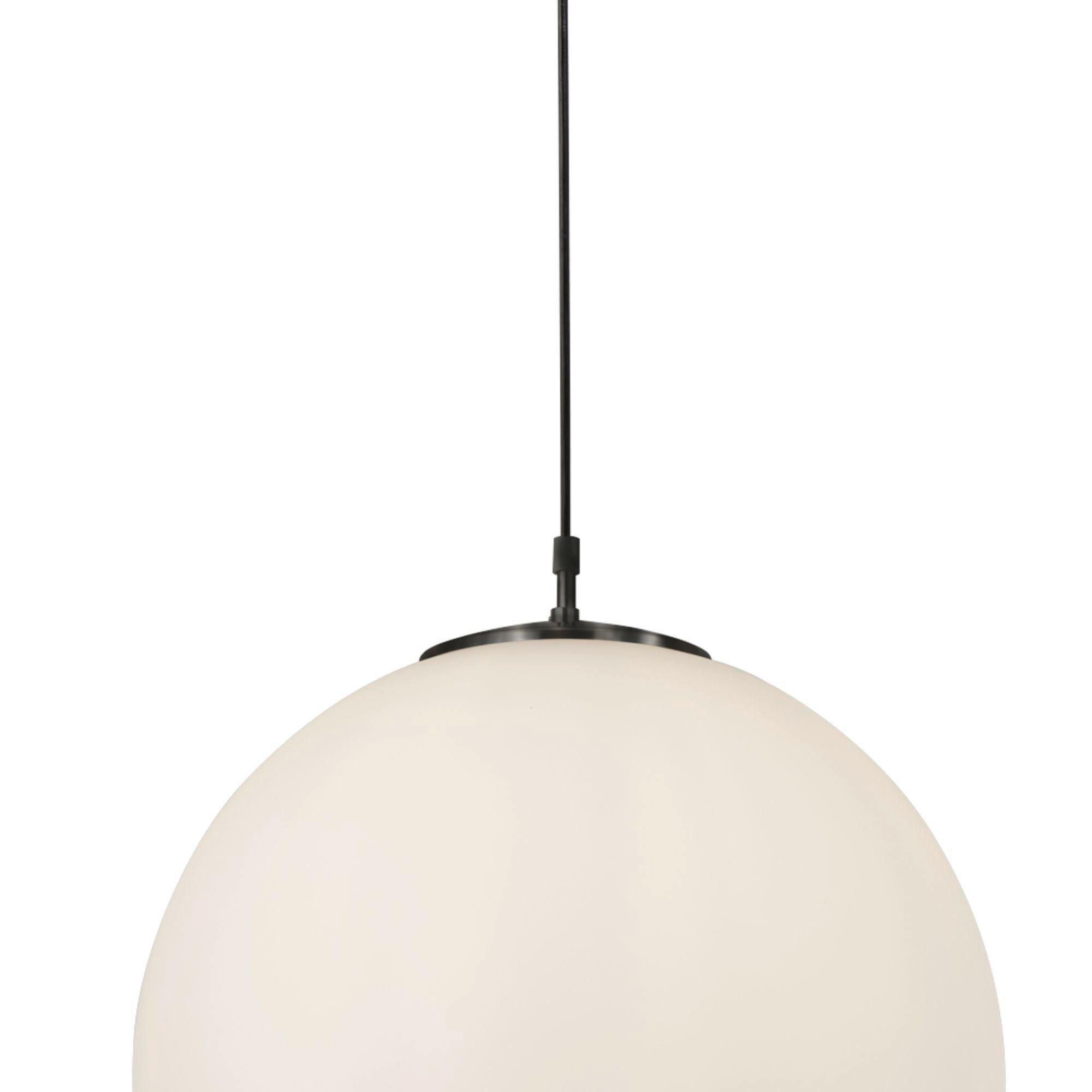 HÄNGELEUCHTE Atom 30/120 cm   - Schwarz/Weiß, KONVENTIONELL, Glas/Metall (30/120cm)