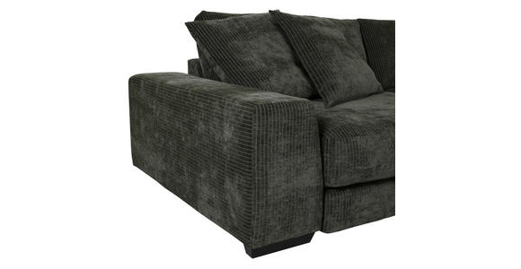 ECKSOFA Anthrazit Flachgewebe - Anthrazit/Schwarz, KONVENTIONELL, Holz/Textil (280/190cm) - Carryhome