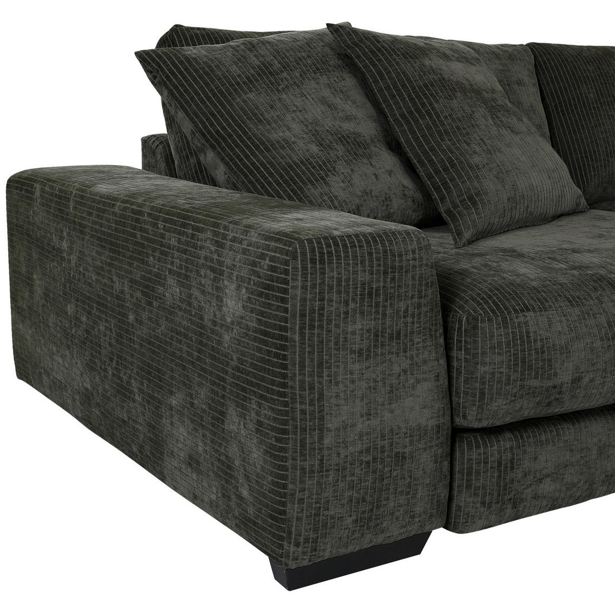 ECKSOFA in Flachgewebe Anthrazit  - Anthrazit/Schwarz, Konventionell, Holz/Textil (280/190cm) - Carryhome