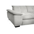 ECKSOFA in Flachgewebe Hellgrau  242/313 cm  - Hellgrau/Schwarz, Design, Textil/Metall (242/313cm) - Xora