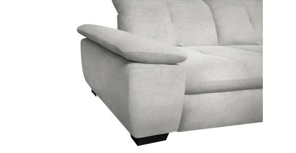 ECKSOFA in Flachgewebe Hellgrau 242/313 cm - Hellgrau/Schwarz, Design, Textil/Metall (242/313cm) - Xora