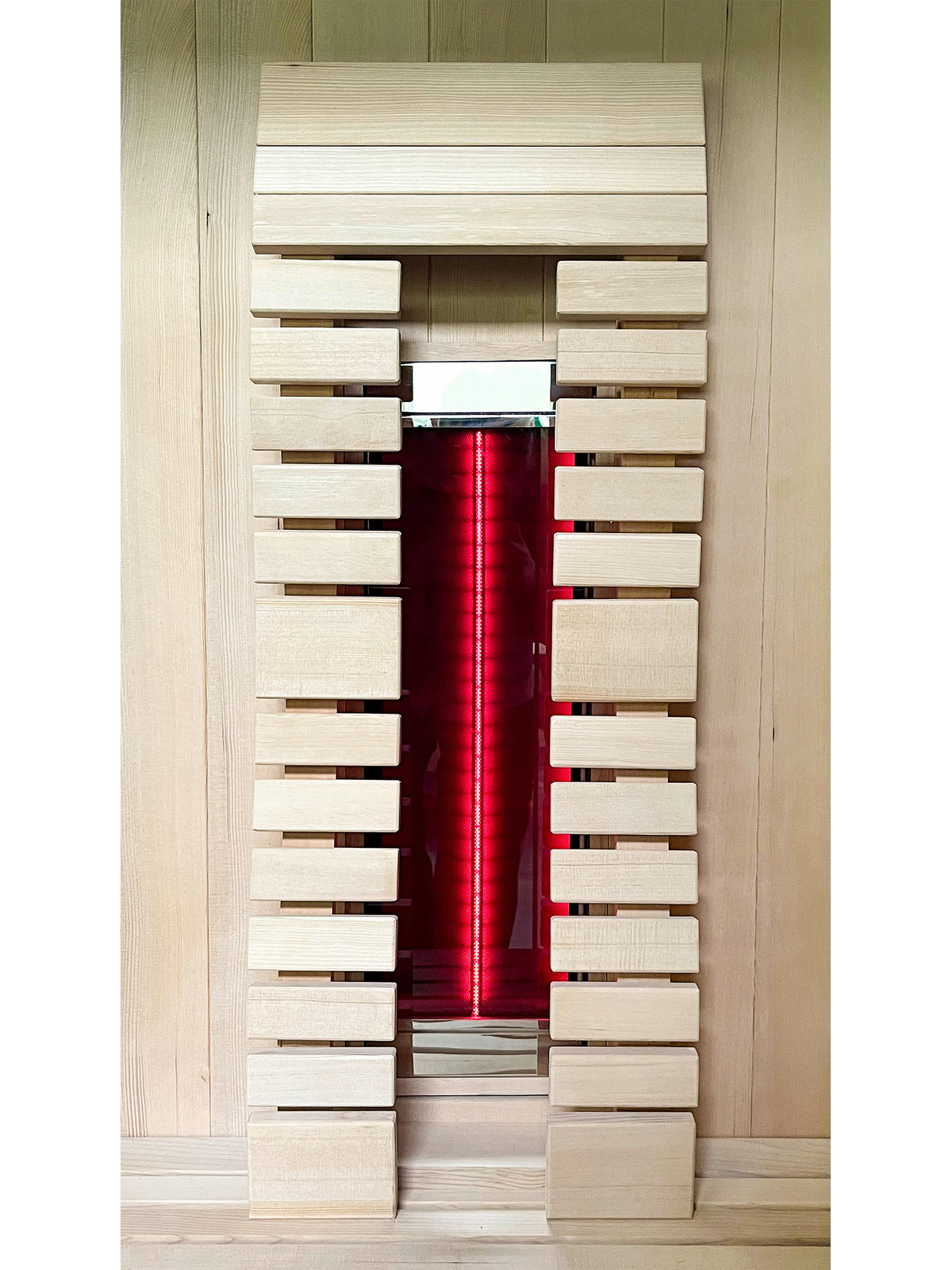 INFRAROTKABINE für 2 Personen  - Naturfarben, Basics, Glas/Holz (110/200/160cm) - Sanotechnik