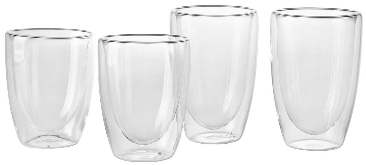 KAFFEEBECHER DUO II 300 ml  - Klar, Design, Glas (18/12/9,3cm) - Leonardo