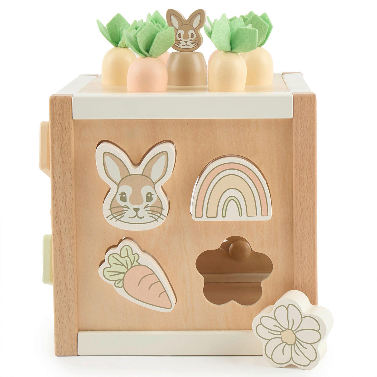 MOTORIKSPIEL Motorikwürfel Hase Fine  - Naturfarben/Grün, Basics, Holz (20/40/20cm)