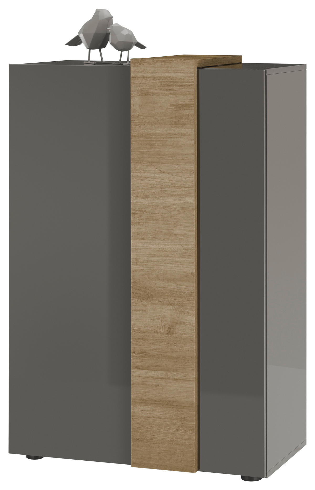 HIGHBOARD Positano  in 78/116/44 cm  - Eichefarben/Dunkelgrau, Basics, Holzwerkstoff (78/116/44cm)