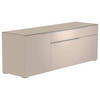 LOWBOARD Alufarben, Sandfarben  160/58/45 cm  - Sandfarben/Alufarben, Design, Glas/Holzwerkstoff (160/58/45cm) - Moderano