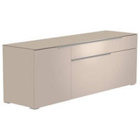 LOWBOARD Alufarben, Sandfarben  160/58/45 cm  - Sandfarben/Alufarben, Design, Glas/Holzwerkstoff (160/58/45cm) - Moderano