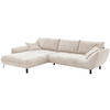 ECKSOFA in Struktur Beige  - Beige/Schwarz, Design, Textil/Metall (205/324cm) - Livetastic