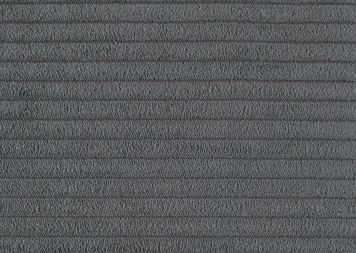 BIGSOFA in Cord Grau  - Schwarz/Grau, Design, Kunststoff/Textil (276/90/109cm) - Sit & More